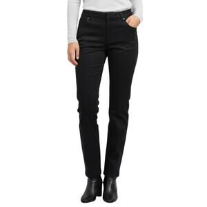 White House Black Market Velvet Slim Ankle Pants in Black EUC Size 6 Long